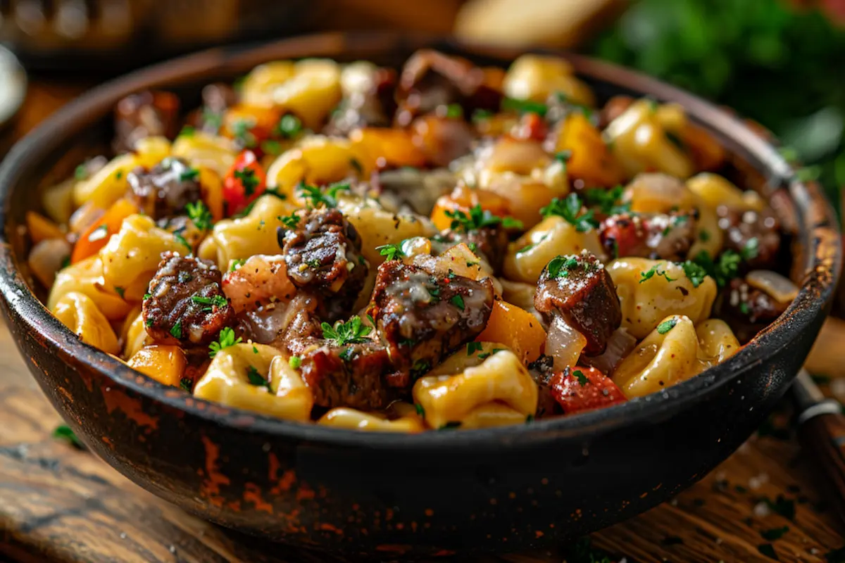 philly cheesesteak tortellini